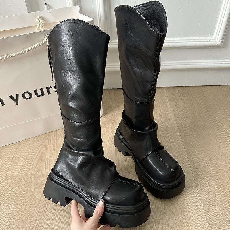 

The inner height increases by 10cm but the knee boots for women s 2025 new v-mouth stacking pants tube boots for small and thin knight boots. 35