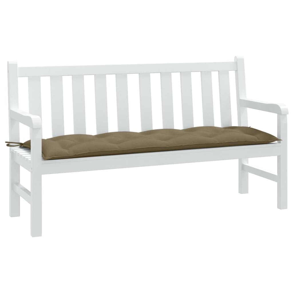 Garden Bench Cushion Melange Taupe 150 x 50 x 7 cm Fabric