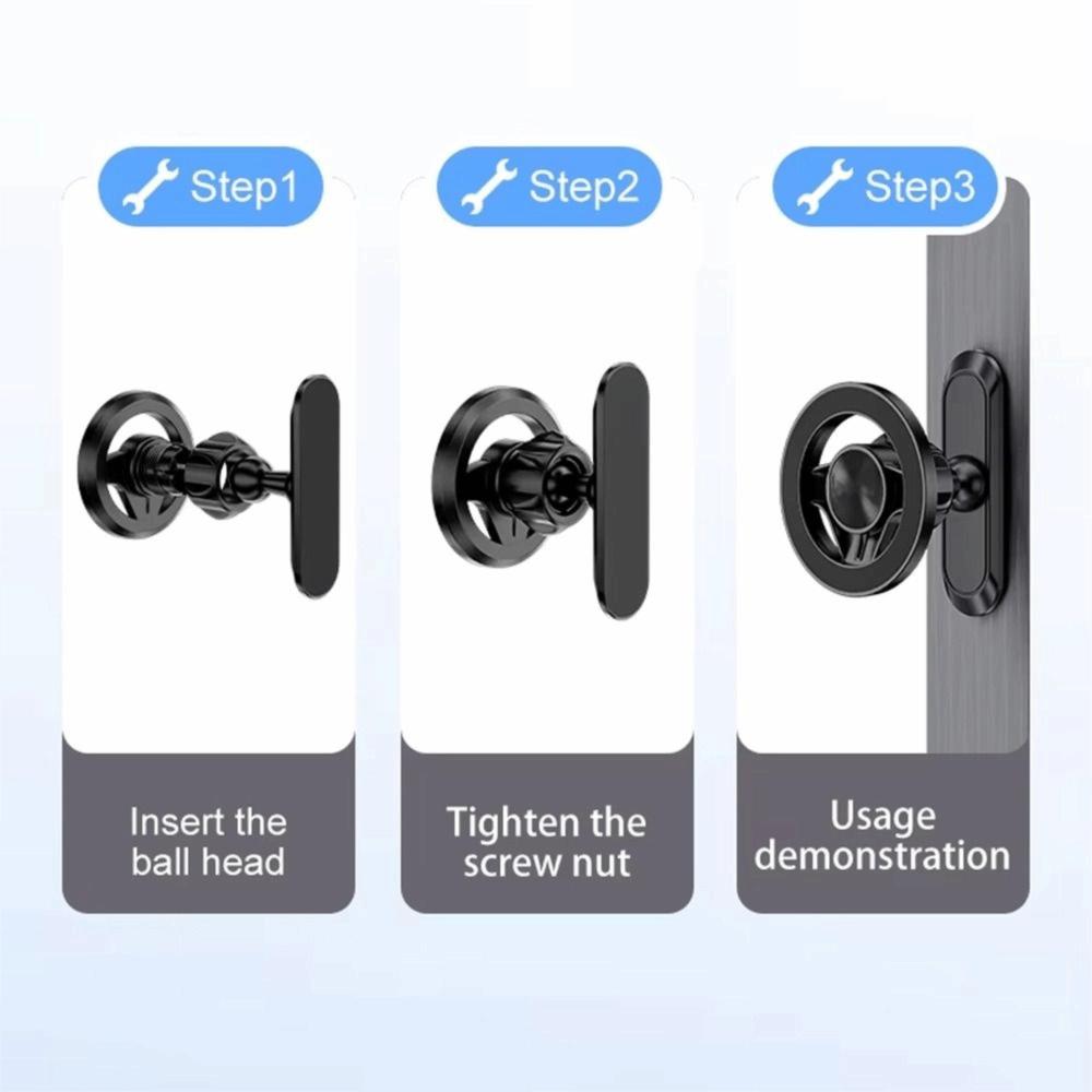 Adjustable Mobile Phone Stand Strong Load Bearing Double-sided Magnetic Phone Mount Boat