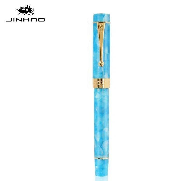 Jinhao 100 Centennial Resin Fountain Pen EF/F M / Bent Nib Golden Clip Business Office School Supplies Stationery PK 9019
