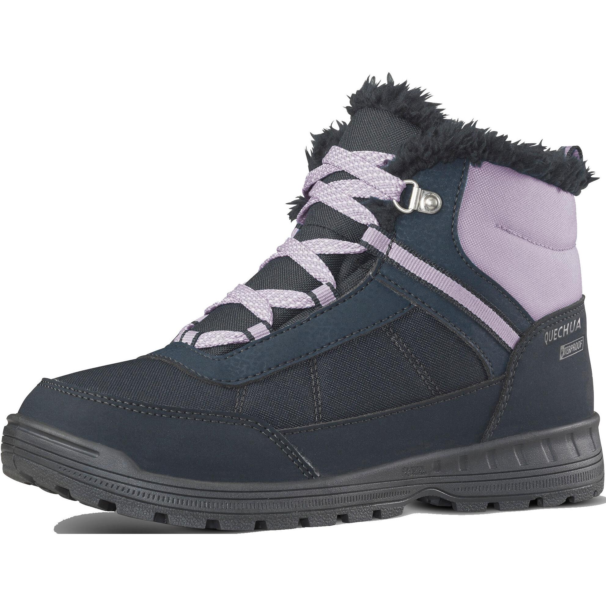 

DECATHLON SH100 Slip Resistant Waterproof Thermal Mid Top Kids Outdoor Shoes Gray Teenagers 38