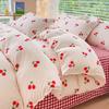 New Floral Bedding Set Fashion Ins Duvet Cover Flat Sheet Pillowcases No Filler Full Queen Size Hotel Home Soft Bed Linens