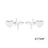 Heart Electrocardiogram Stud Earrings Heart Beat Earring Doctor Nurse Jewelry