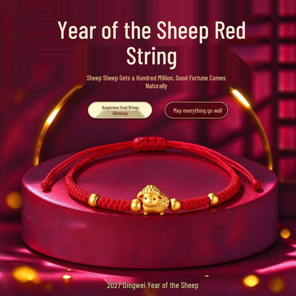 Red String Zodiac Horse Bracelet - Handwoven New Year Gift for Men & Women