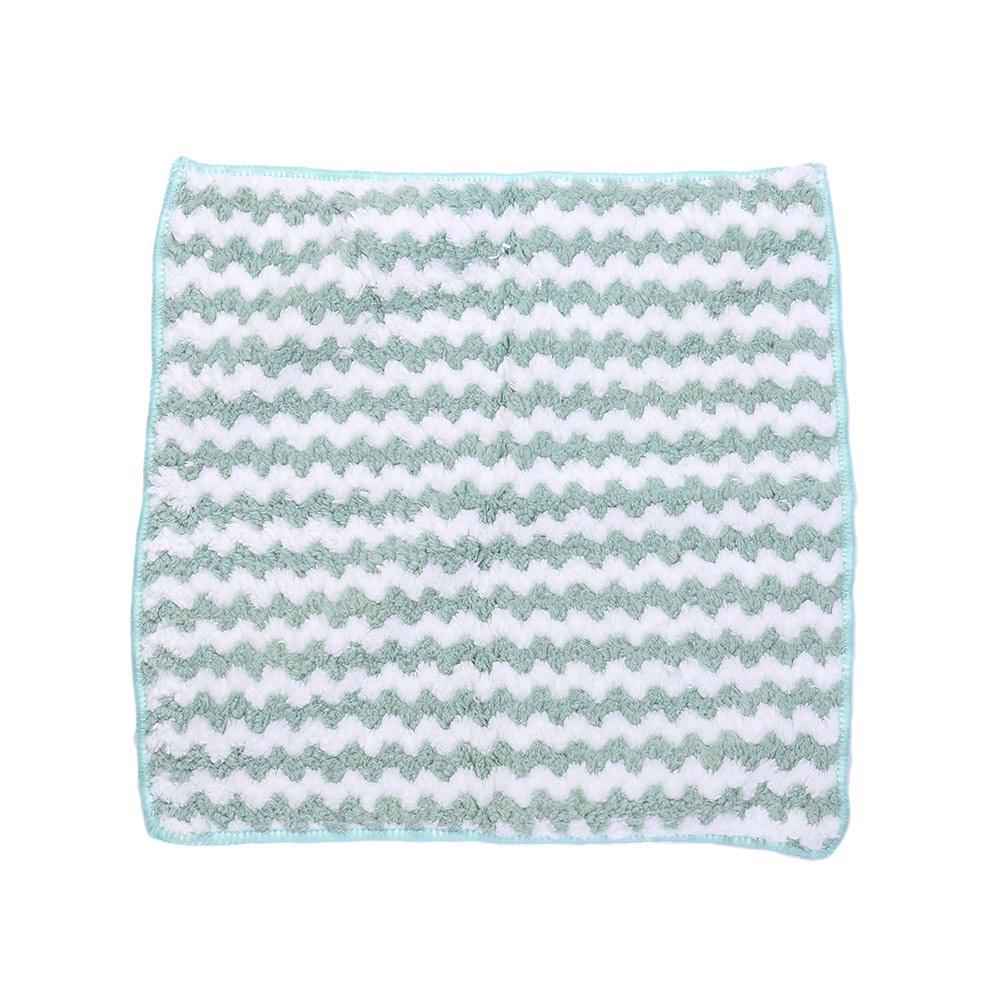 Household Non-stick Striped Flower Kitchen Tool Microfiber Tableware Wash Cloth Wiping Rag Cleaning Cloth Dish Towel