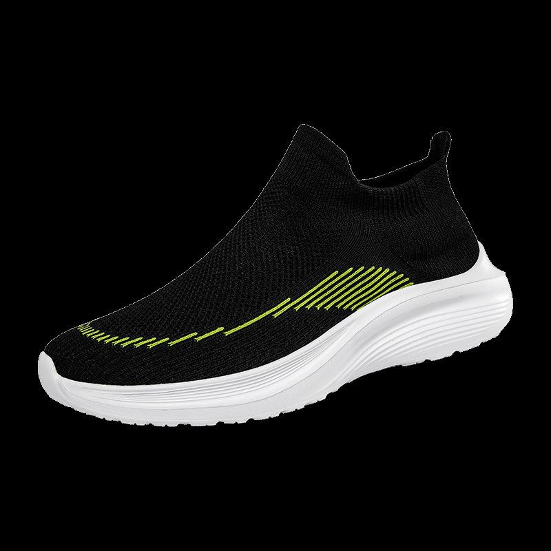Men's Shoes Spring and Autumn Youth Sports Casual Fly-woven Lightweight Soft-soled Shock-absorbing Socks Large-size Couple Casual Running Shoes