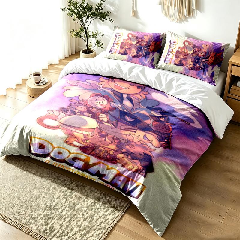 Dog Man 3pc Duvet Cover Set Simple Modern Bedding Set Wrinkle Resistant Soft Fabric All Season Use a Perfect Gift