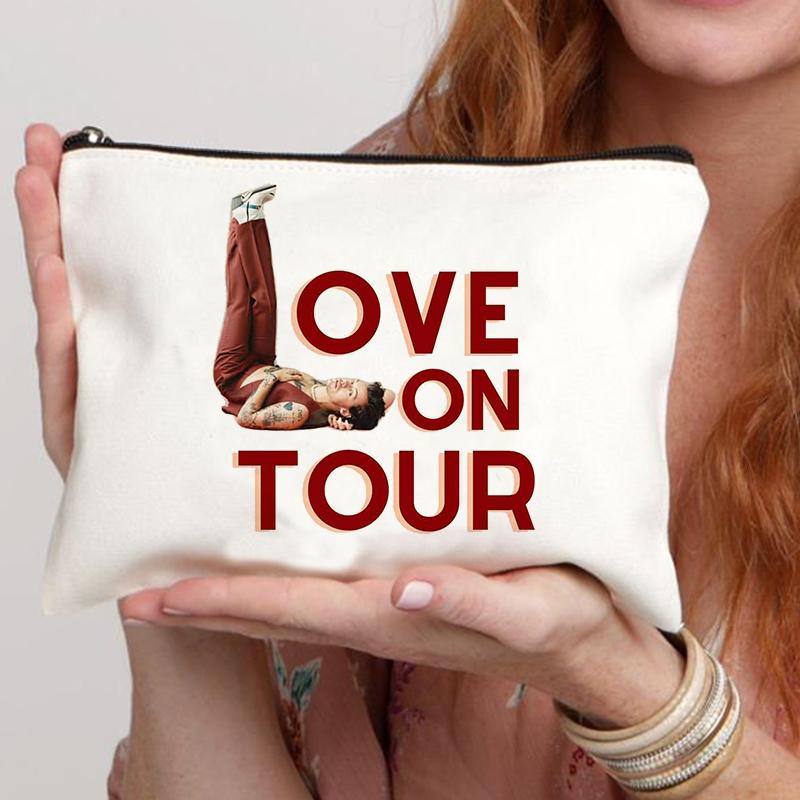 Love on Tour Pattren Cosmetic Bag HS Merch Makeup Case Travel Toiletries Organizer Harry's House Storage Make Up Pouch Pencil