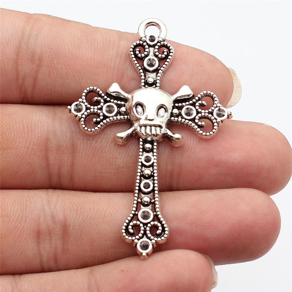 Large Crosses Detailed Religious Charm Antique Bronze Zinc Alloy Jewelry Making Supplies Necklace Making DIY Charms