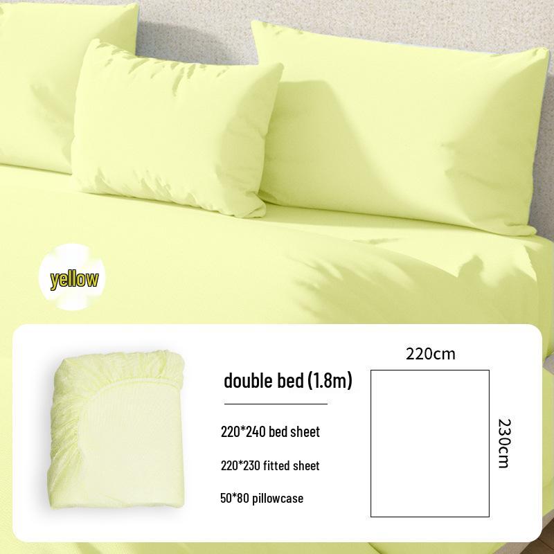 Four-Piece Disposable Bedding Set: Mattress Cover, Bed Sheet & Duvet Cover for Double Beds, Ideal for Naked Sleeping & Hotels
