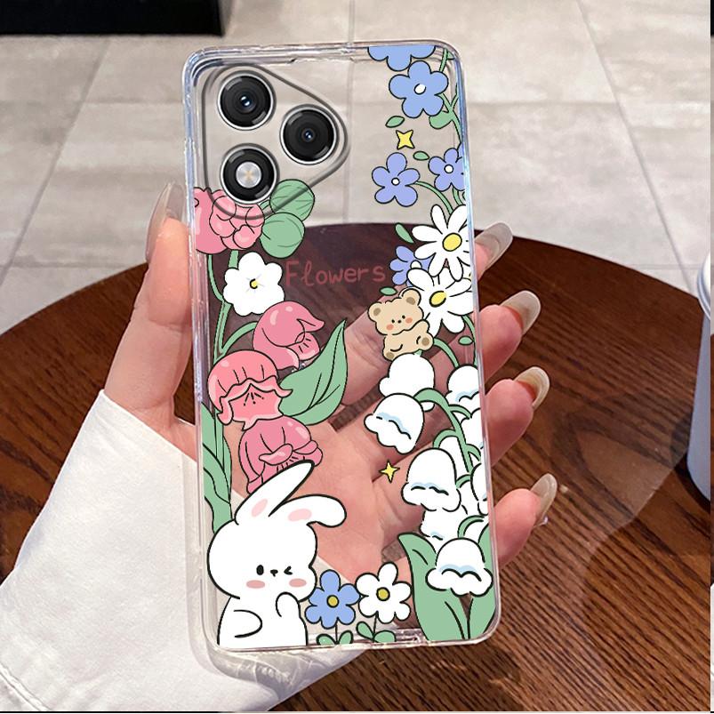 For Honor 400 Lite 5G Case ABR-NX1 Clear Luxury Cute Love Rabbit Funny Cool TPU Soft Silicone Casing Honor 400Lite Back Cover