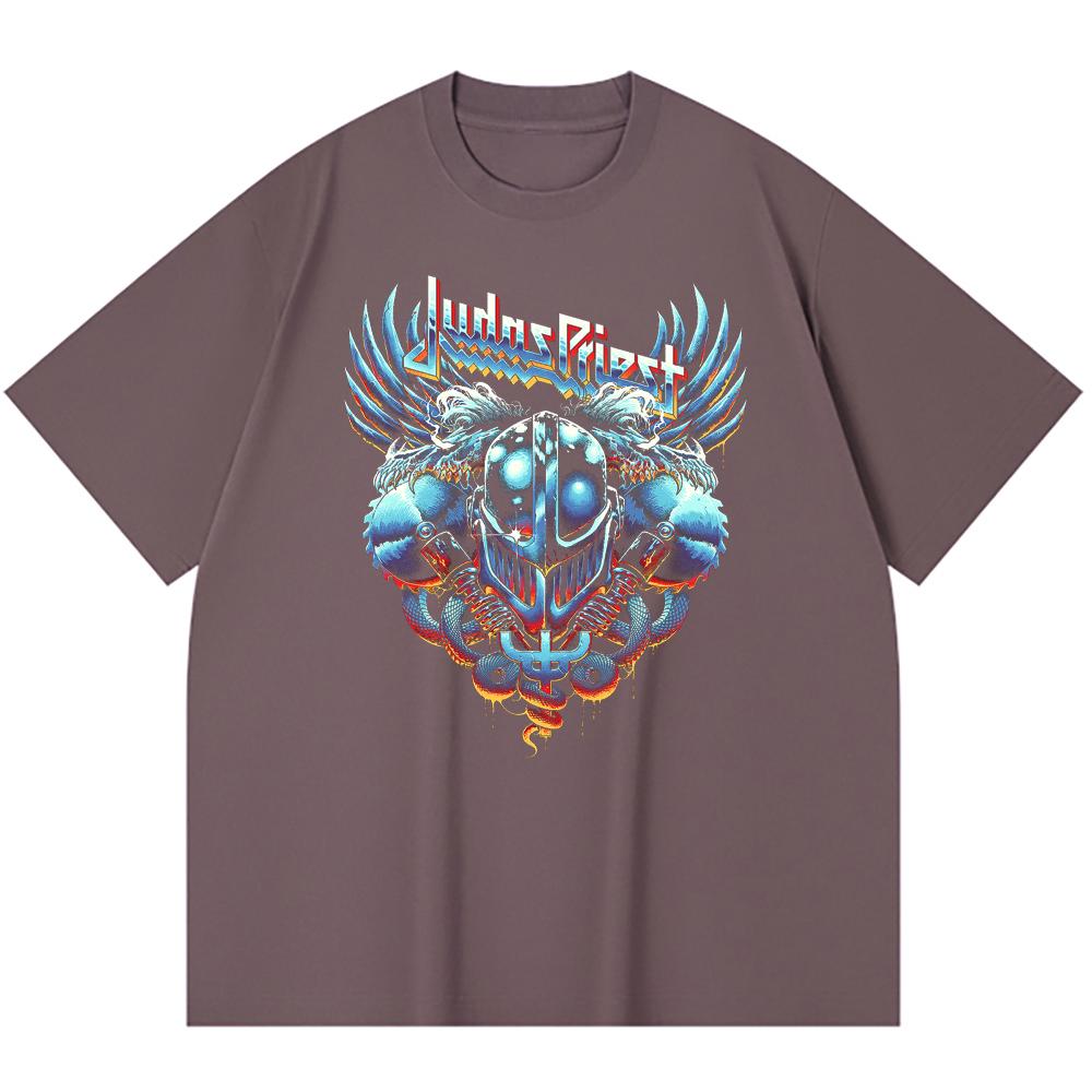 T-shirt Heavy Metal 100% Cotone 230 Gsm Stampa Band Rock Musica Popolare Unisex T-shirt Pesante in Cotone