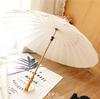Wood Long Handle Umbrella 24 Ribs Retro Chinese Umbrella Men Women Black Big Parasol Outdoor Sun Protection Umbrellas for Girls