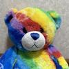 [USED] Build-A-Bear Peace Sign Rainbow Colored Flashy Teddy Bear Bear