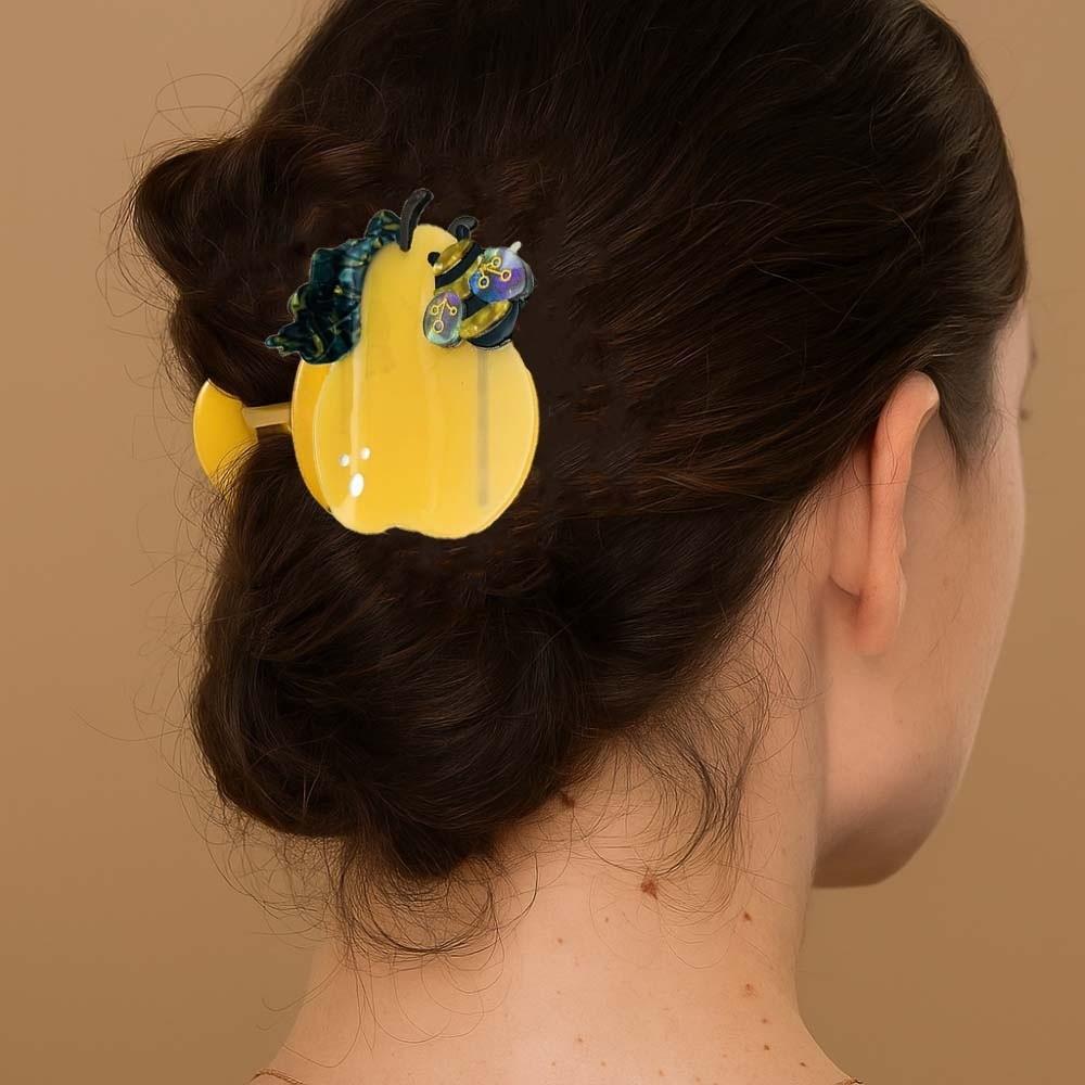 Waterproof Bee Pear Shark Clip Acrylic Acetate Hairgrips Creative Acetic Acid Hair Claw  Portable