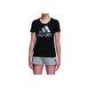 Adidas Training Round-Neck Short-Sleeve T-Shirt Women Tops Black CD1952