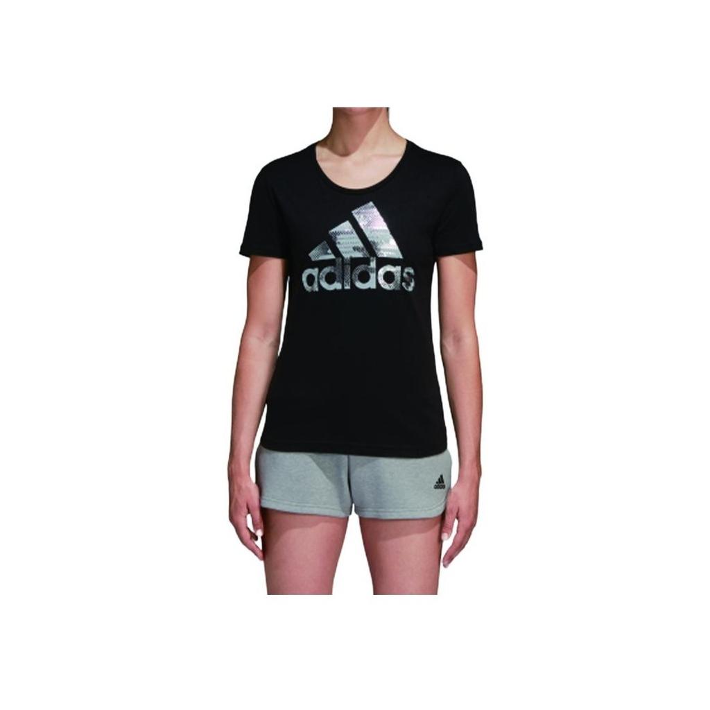 Adidas Training Round-Neck Short-Sleeve T-Shirt Women Tops Black CD1952