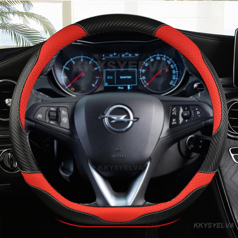 Car Steering Wheel Cover D Shape Leather For Opel Astra 2015-2021 Corsa Combo Mokka 2018-2021 Grandland X Insignia CT 2017-2022