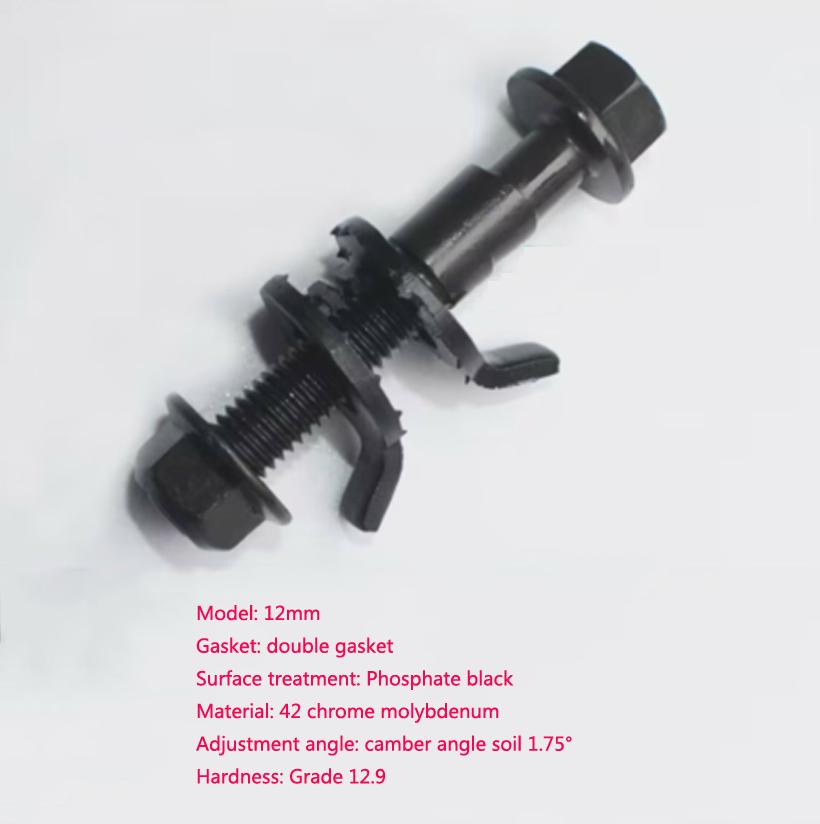 4pcs/Set 12mm Wheel Alignment Camber Bolt 12.9 Eccentric Adjustment Screw Car Repair Tool