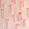 40Pcs Pink Bow Ribbon Festive Atmosphere Decor Striking Festival Ornaments