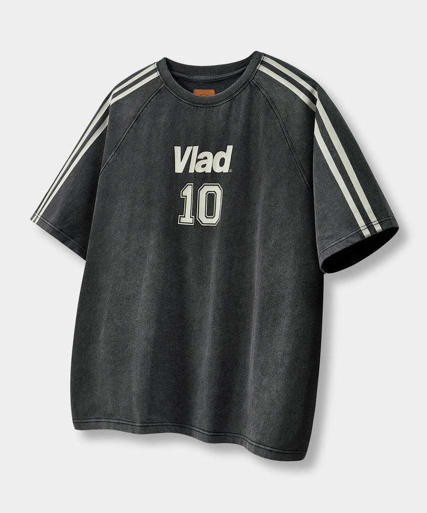 Dimiteulibeullaeg Vlad Vtg Track Artwork Short Sleeve T-Shirt_Pigment Charcoal