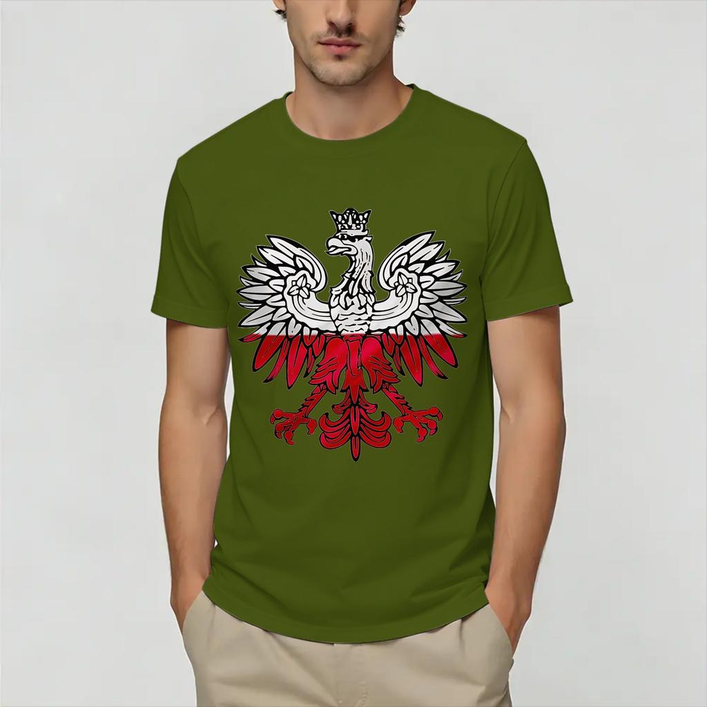 Vintage Poland Polish Flag TShirt Summer Pure Cotton T Shirts For Unisex Hipster Tee Shirt Short Sleeve Y2K Casual Top Tees