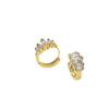 18K Gold-Plated Zircon Diamond Hoop Earrings, Vintage Chinese Style, Women's Light Luxury Trend