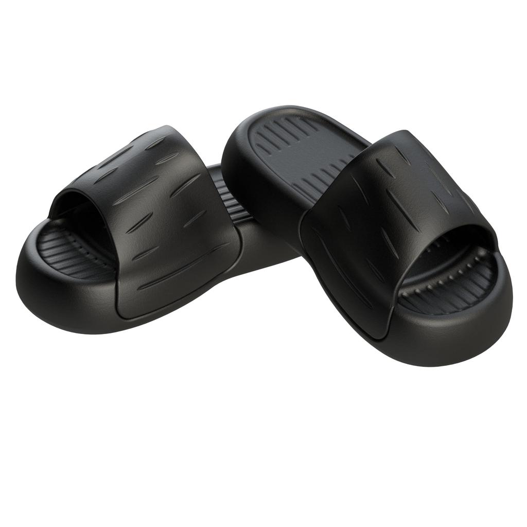 iChewie Fluffy Sandals Soft and Comfortable Size cm Black Washable Room Women and Comfortable Bathroom Room Thick Women and Men 26.5