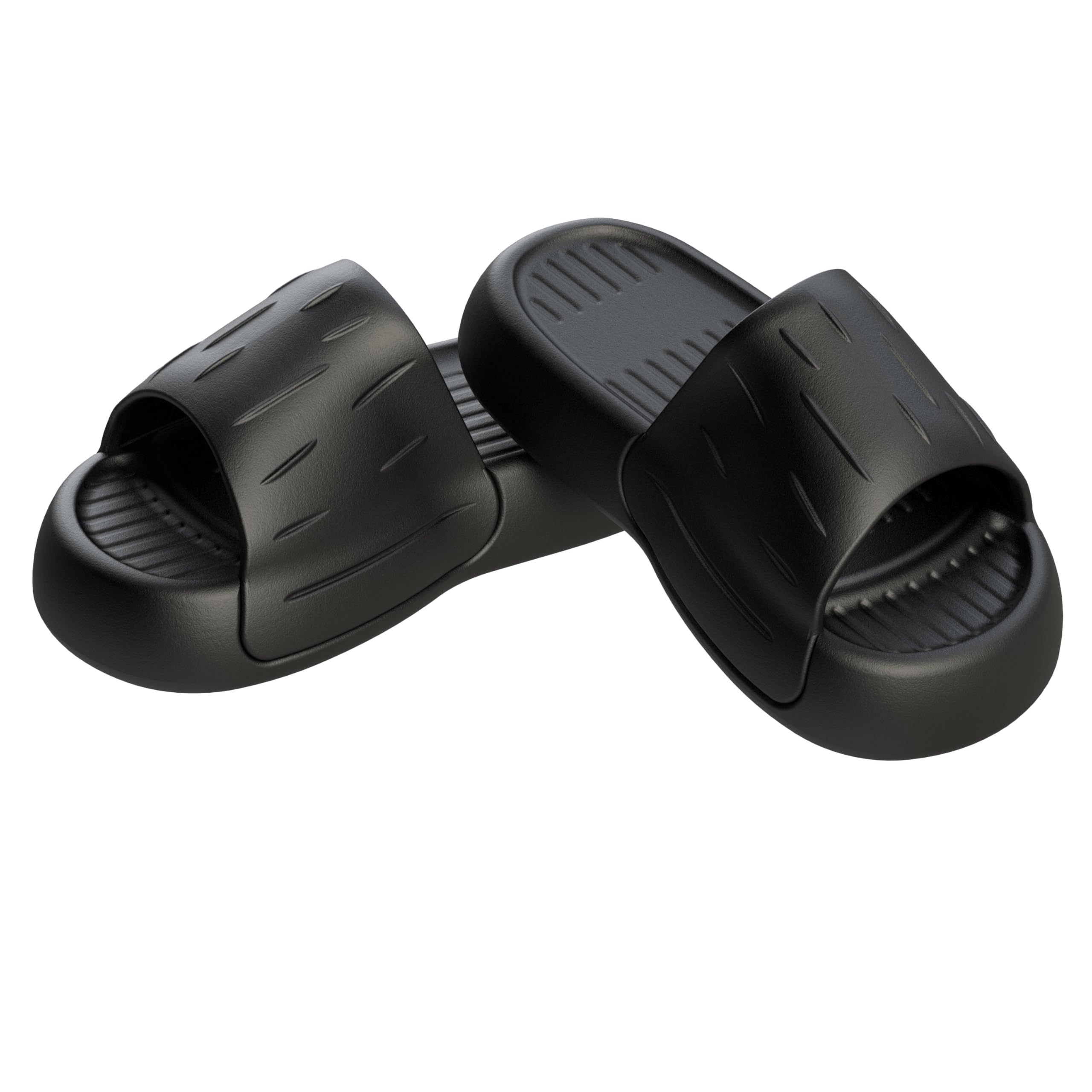 

iChewie Пушистые сандалии Мягкие и удобные Размер см Черный Моющиеся Комнатные Женские и Удобные Ванная комната Толстые Женские и Мужские 26.5 чёрный