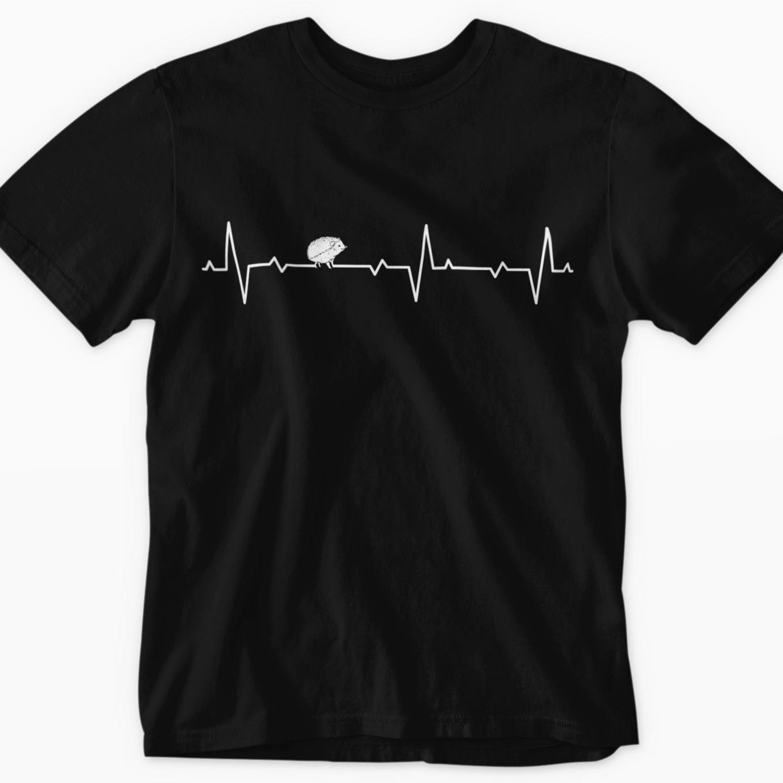 Hedgehog, autumn, forest, hedgehog motif, animals, heartbeat T-Shirt S