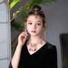 Ethnic Style Pearl Jewelry Set Vintage Tassel Eyebrow Pendant Women Jewelry Suit  Wedding