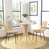 Set of 2 Chairs for Kitchen and Living Room Boho Style, Modern Chairs in PE Rattan and Steel, 45x57x83 cm, Yellow
