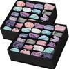 Fabric Socks & Underwear Organizers,Foldable Closet Storage Box for Socks, Underwear, Ties - Bedroom & Home, Closet Organization