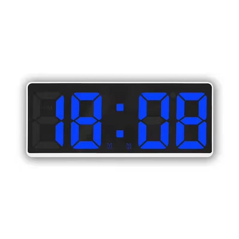 

Годинник 1 шт. Багатофункціональний світлодіодний будильник для студентського гуртожитку Маленький будильник Відображення температури та дати Кілька будильників синій/білий