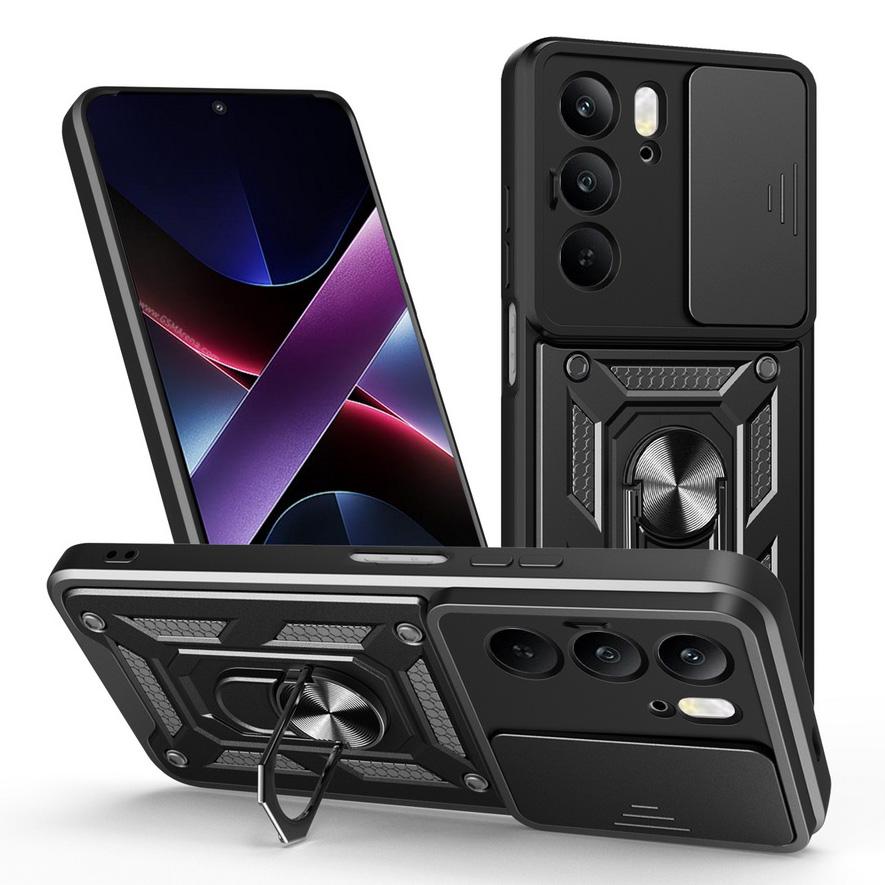 Custodia Protettiva per Fotocamera per Realme C75 C61 C63 C65 C67 C51 C53 C55 C35 C21y Realme 14X GT 7 Pro 3 Neo 5 V60 Pro Cover ad Anello Armatura