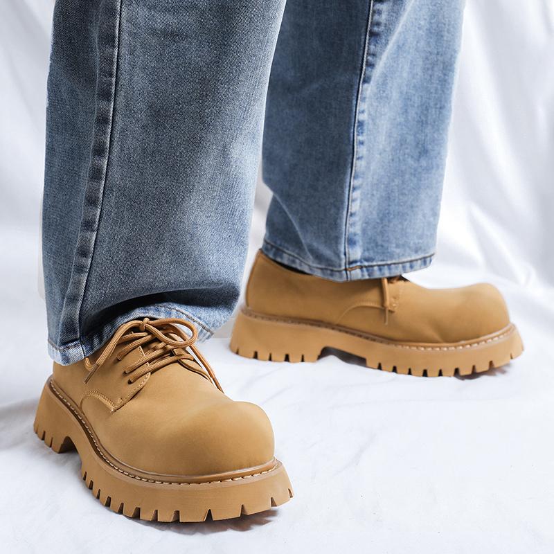Weiße Herrenschuhe mit dicker Sohle Modischer klassischer minimalistischer Stil Outdoor trendig Freizeit Party Bräutigams Hochzeitsqualitätsschuhe