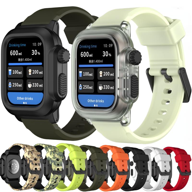 

Водонепроницаемый корпус + силиконовый ремешок для корпуса Apple Watch 45 мм, 44 мм, 40 мм, 42 мм, спортивный браслет-браслет iWatch 8, 7, 6, 5, 4 SE, ремешок