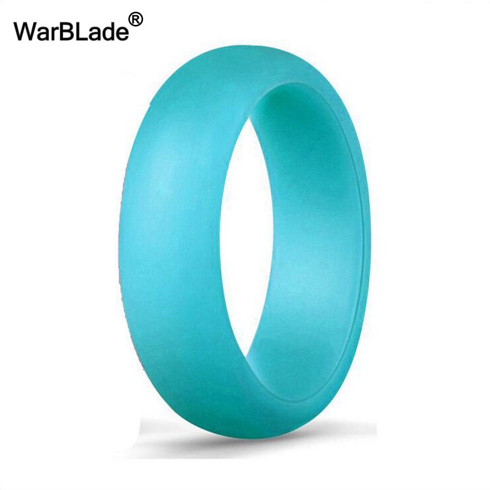 WarBLade 5.7mm Anelli in Silicone Alimentare FDA per Donne Matrimonio Elastici in Gomma Anello Dita in Silicone Flessibile Ipoallergenico