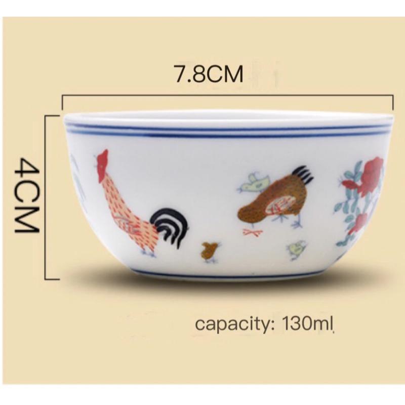 Ceramic Cup Chinese Style Handmade Antique Bone China Chicken Cup Tea Wine Water Ware Household Kitchen Supplies Drinkware