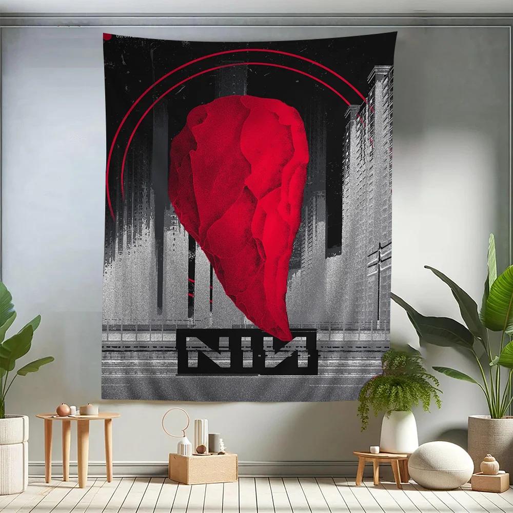 Tapestry Art Cartoon Nine Inch Nails Fantascienza Stanza Arredamento Casa Appeso a Parete Fogli