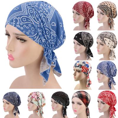 New High Quality Muslim Bamboo Pre-Tied Scarf  Women Softethnic Style  Fashion Headscarf Wrap Hair Accessories