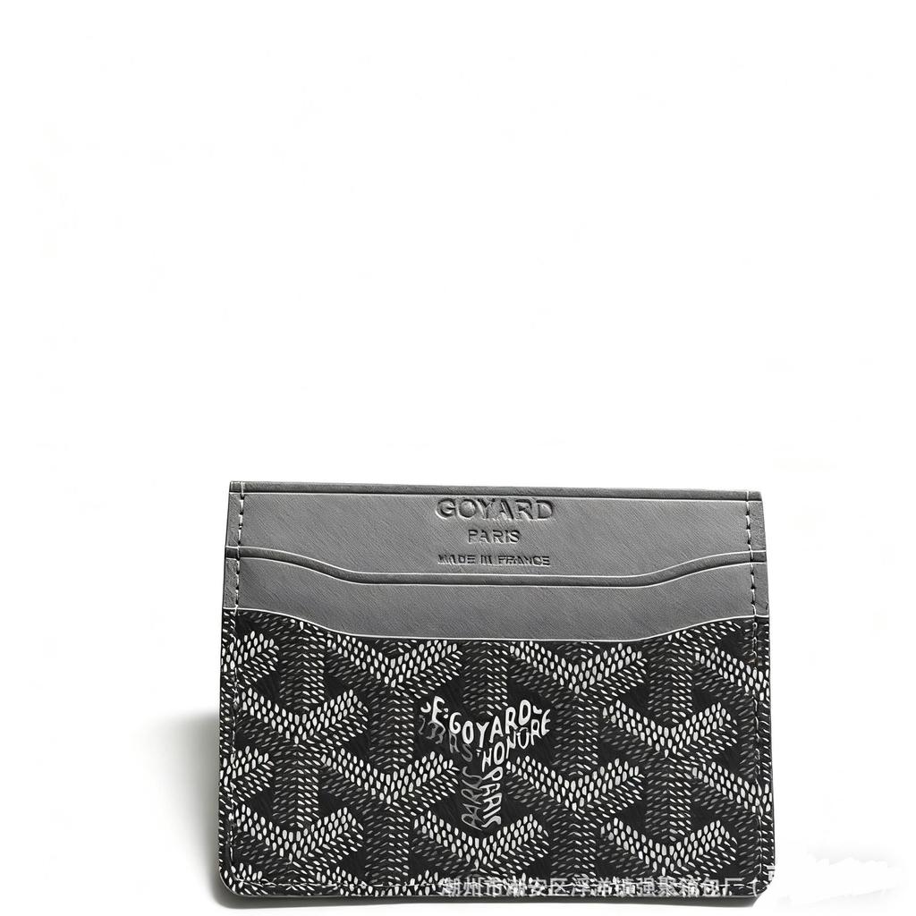 Goyard Goya Mały Wizytownik: Ultracienki portfel na karty z nadrukiem w pepitkę dla kobiet