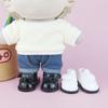 Hand-made Doll Shoes Leather Material Leather Shoes Hobbies For 17CM Labubu Doll Shoes  Doll Toys