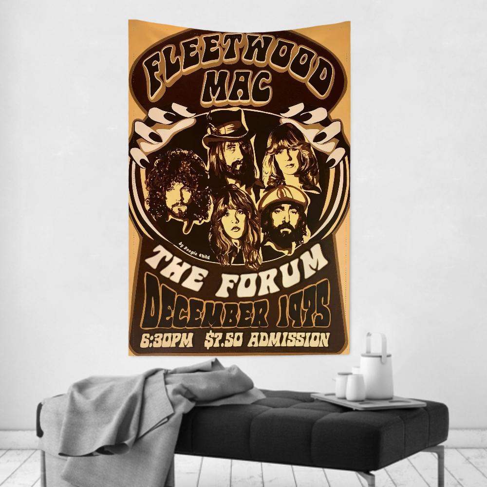 

FFleetwood Rock Band Mac Tapestry Room Decor Wall Cloth Party Hanging Background Room Decor Baby Room 74x94cm(29x37in)