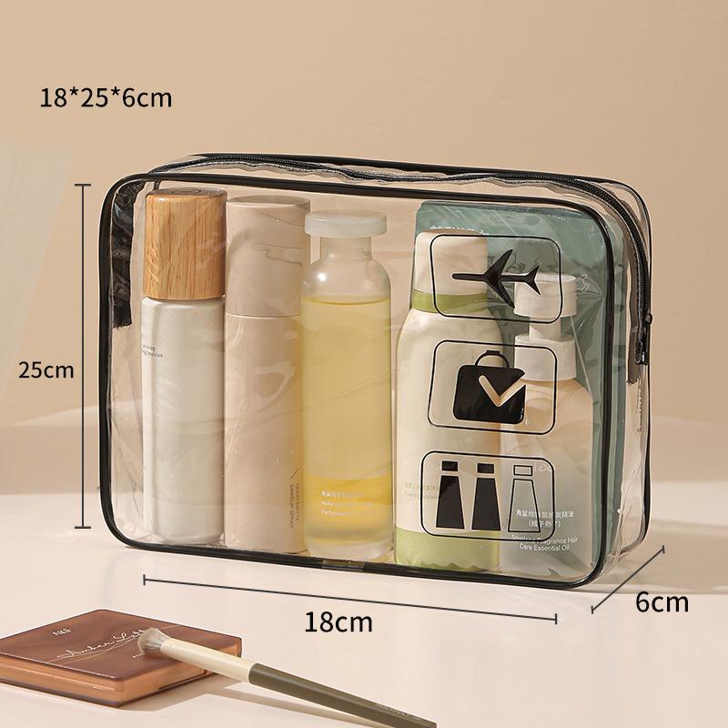 Clear Toiletry Bag Durable PVC Travel Makeup Cosmetic Organizer With Zipper Closure Travel Accessorie