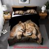 Lazy Lion Digital Printing 3D Quilt Cover, Bedding Home Textile Three-Piece Set