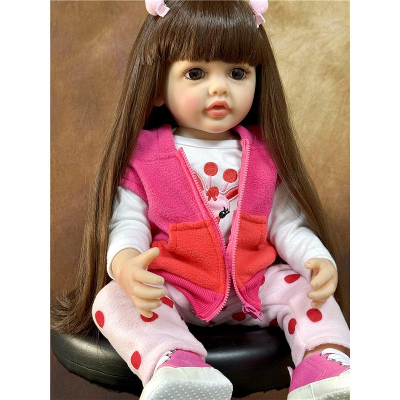 Lifelike Reborn Dolls Realistic Full Silicone Baby Bebe Vinyl 50CM Newborn Girl Doll Princess Toddler Toy Gift