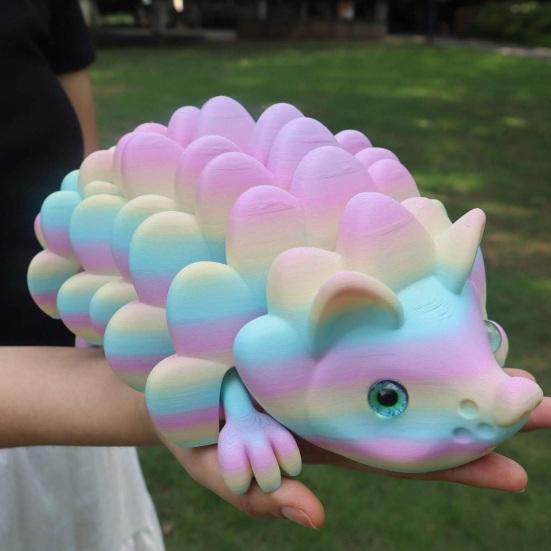 3D Printed Hedgehog Figurine Movable Joints Simulated Hedgehog Stress Relief Fidget Toy Home Office Desktop Decoration Ornament