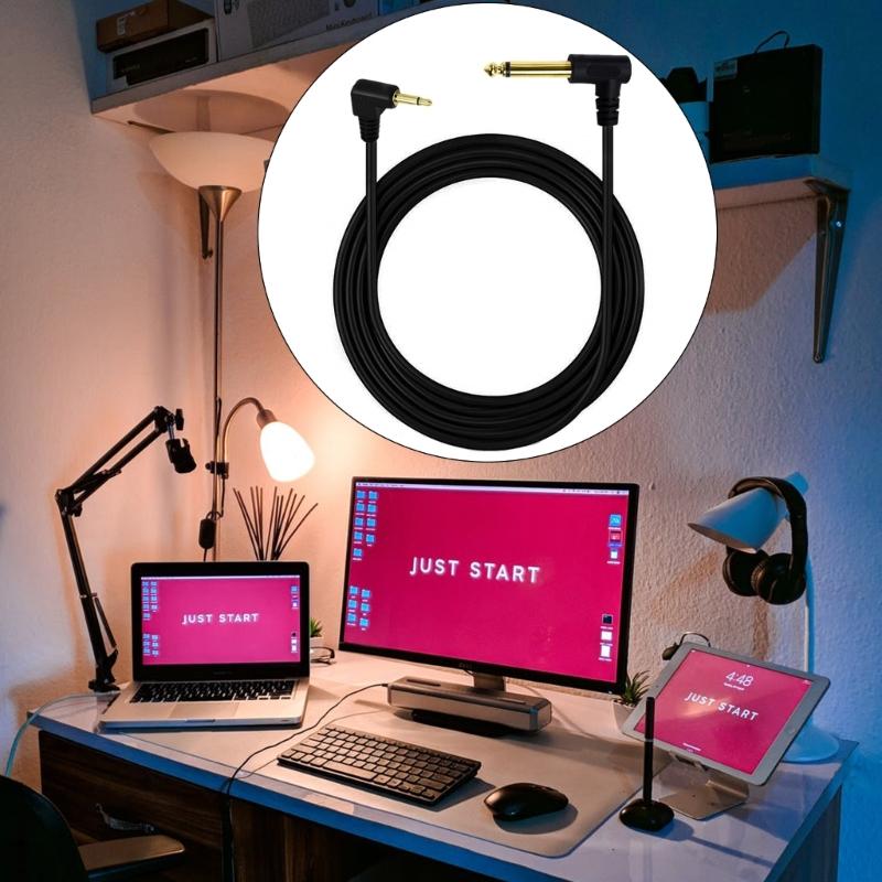 3.5mm To 6.35mm Adapter Aux Cable for Mixer Amplifier Gold Plated 3.5 Jack To 6.5 Jack 1.8m Aux Cable Male To Male