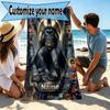 Custom Name Personalized Batman Print Beach Towel, for Trip Camping Beach Party Home Decor, Birthday Gift for Family & Friends